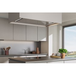 Wesco EVRE-L 5-120 inox, verre blanc alu, évacuation, plafonnier avec éclairage (4012332-000)