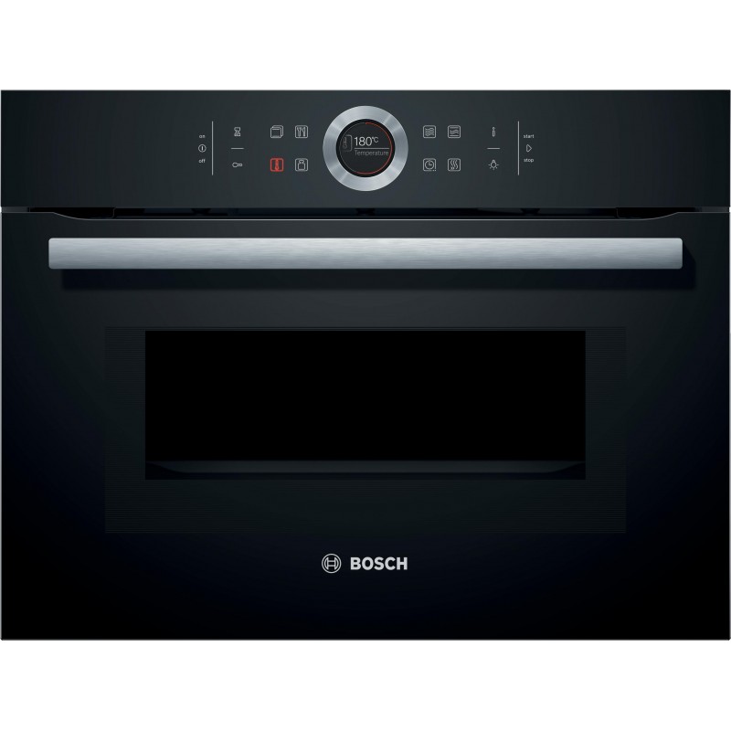 Bosch CMG633BB1, Série 8, Four compact encastrable avec fonction micro-ondes, 60 x 45 cm, Noir