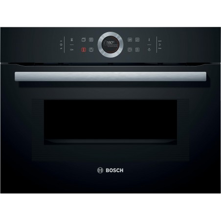 Bosch CMG633BB1, Série 8, Four compact encastrable avec fonction micro-ondes, 60 x 45 cm, Noir