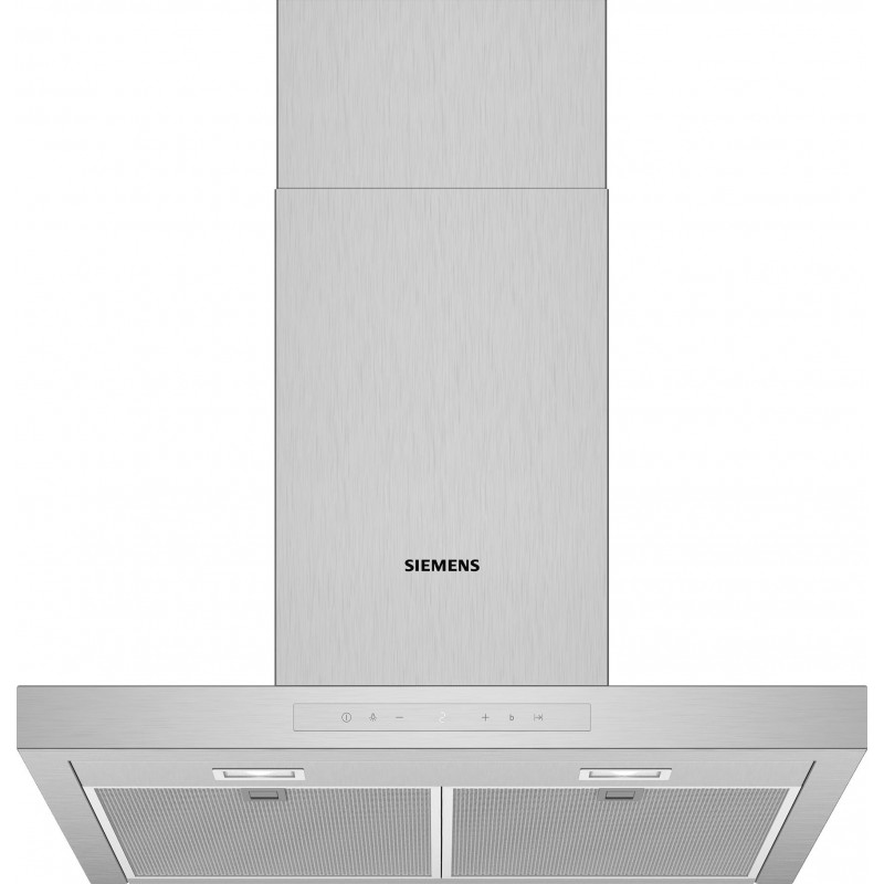 Siemens LC67BCP50, iQ300, Hotte murale, 80 cm, Verre clair imprimé noir