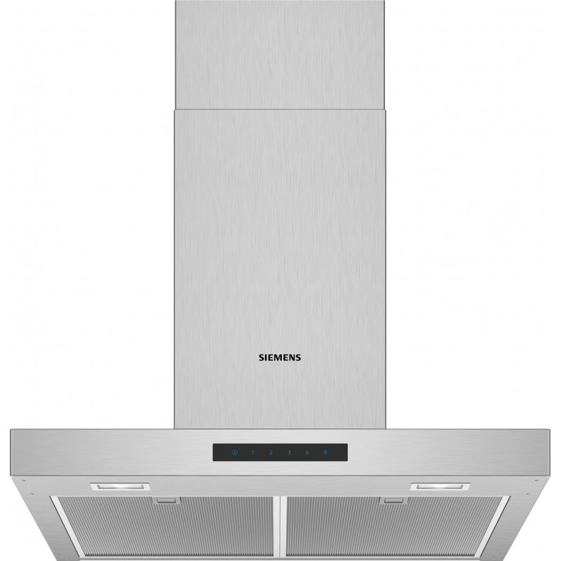 Siemens LC66BBM50, iQ300, Hotte murale, 80 cm, verre clair blanc imprimé