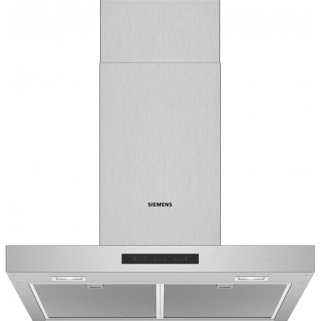 Siemens LC66BBM50, iQ300, Hotte murale, 80 cm, verre clair blanc imprimé