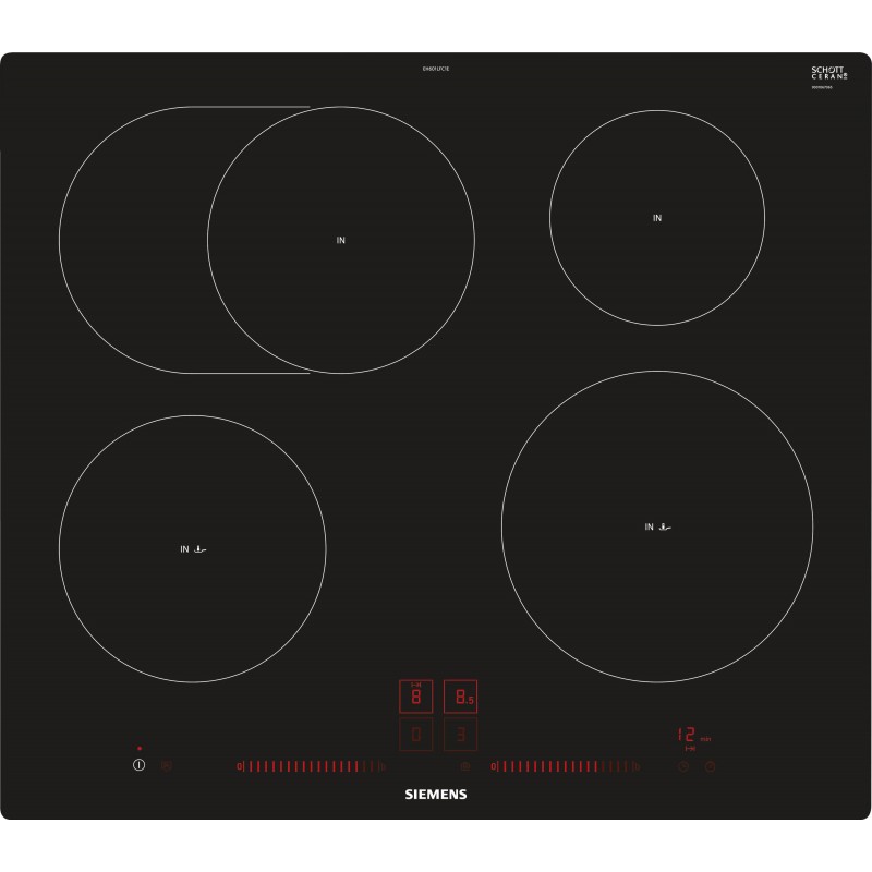 Siemens EH601LFC1E, iQ300, Table de cuisson à induction, 60 cm, noir