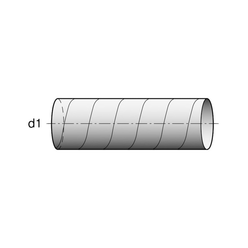 V-ZUG Tube Spiro épais, d:125 mm, 3 mètres (H42028)