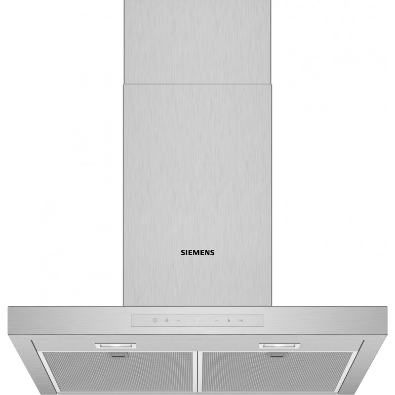 Siemens LC67BCP50, iQ300, Hotte murale, 80 cm, Verre clair imprimé noir