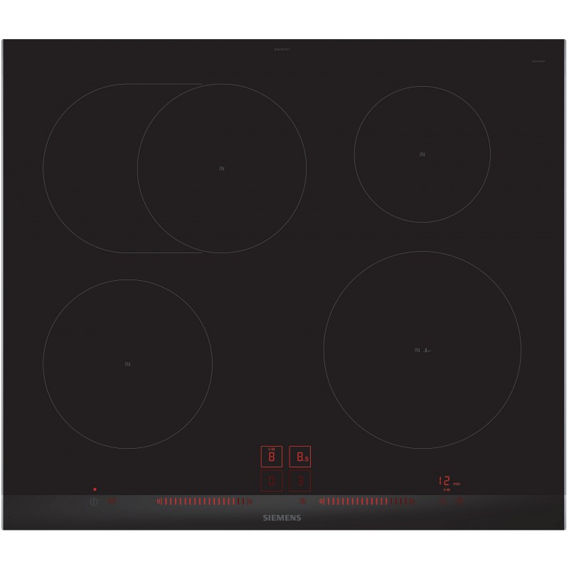 Siemens EH675LFC1E, iQ300, Table de cuisson à induction, 60 cm, noir