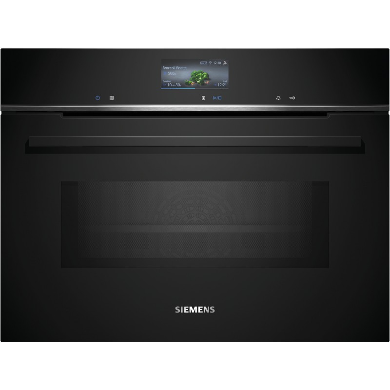 Siemens CM776GKB1, iQ700, Four compact encastrable avec fonction micro-ondes, 60 x 45 cm, Noir