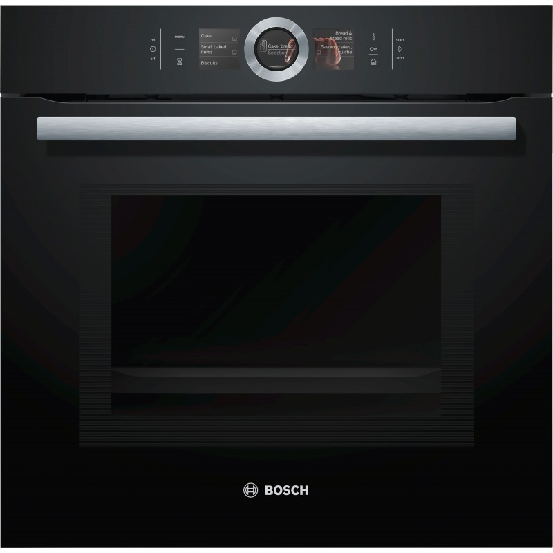 Bosch HNG6764B6, Série 8, Four encastrable avec micro-ondes et fonction vapeur, 60 x 60 cm, Noir