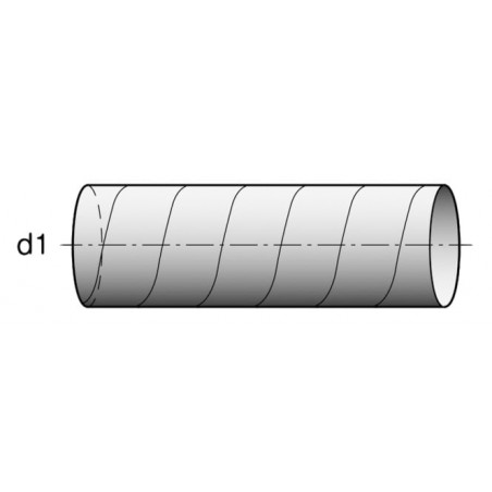 V-ZUG Tube Spiro épais, d:125 mm, 3 mètres (H42028)