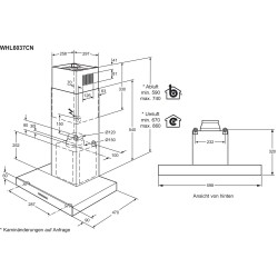 Electrolux WHL6037CN, Hotte design murale