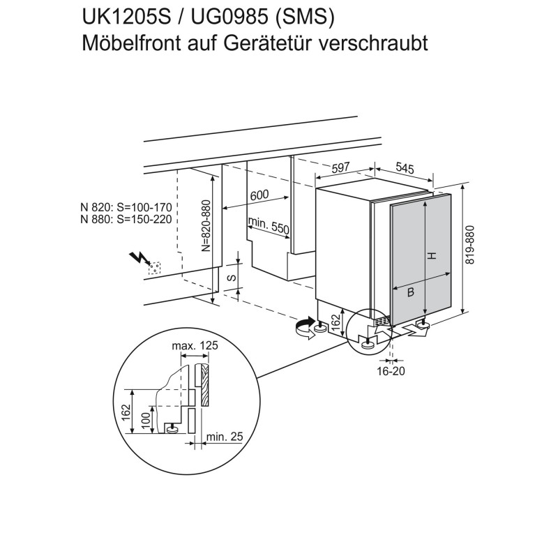 Electrolux UK1205SL, Réfrigérateur