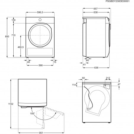 Electrolux TWGL3E501, Sèche-linge