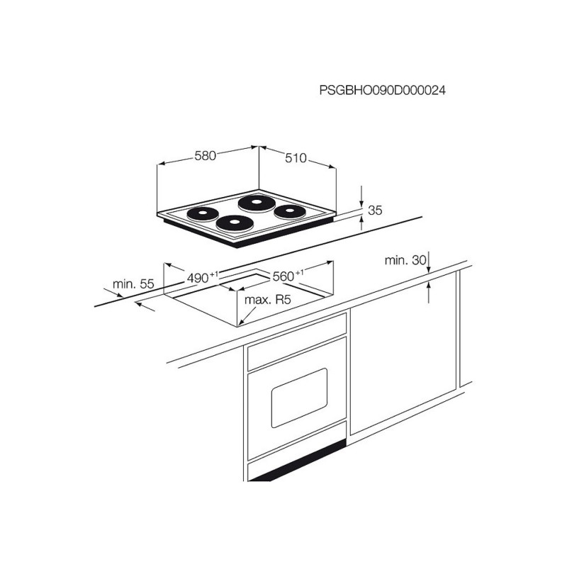 Electrolux PSB200/202, Sets de plaques de cuisson: 2