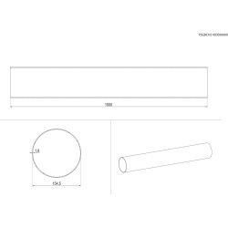 Electrolux M2CKCF07 Tube de forme ronde (D 150), 1 mt (adapté à DMSL8350UO