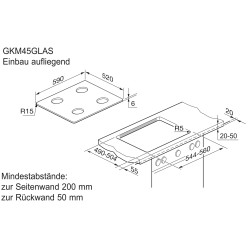 Electrolux GKM45GLAS, Cuisinières encastrables au gaz