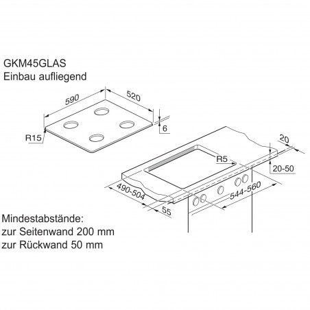 Electrolux GKM45GLAS, Cuisinières encastrables au gaz