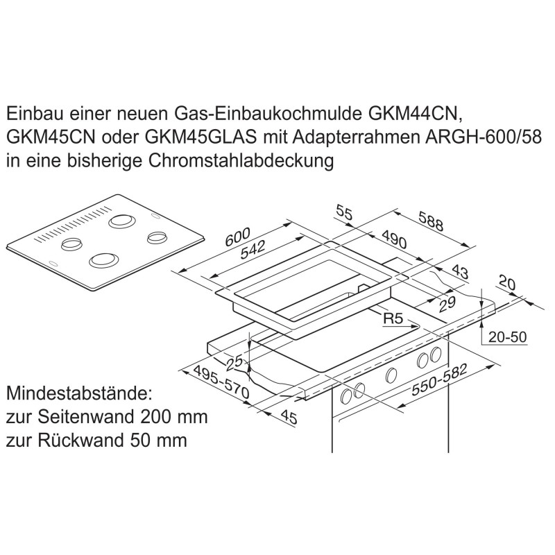 Electrolux GKM45CN, Cuisinières encastrables au gaz