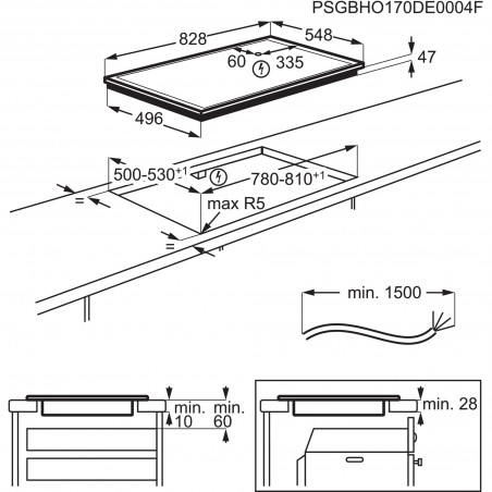 Electrolux GK80TSPLCN, Vitrocéramique