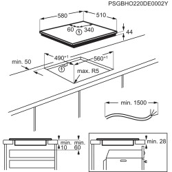 Electrolux GK58TSIO, Plan de cuisson à induction