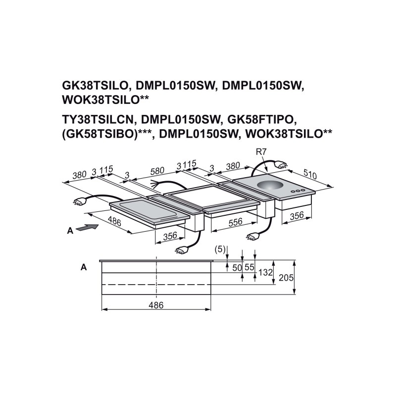 Electrolux GK38TSILO, Plan de cuisson à induction