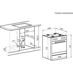 Electrolux GHL346SW, Cuisinière encastrable à gaz