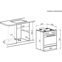 Electrolux GHL246SW, Cuisinière encastrable à gaz