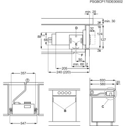 Electrolux ERGL4EWE, Réchaud encastrable