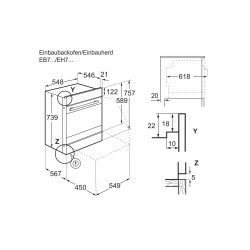 Electrolux EH7GL4XCN, Cuisinière encastrable