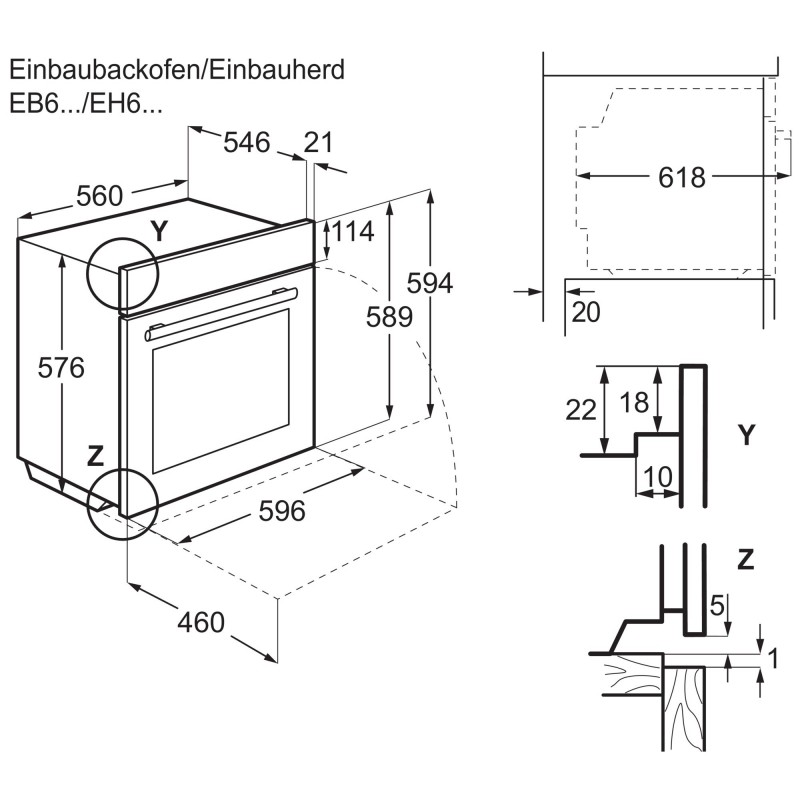 Electrolux EH6L40XCN, Cuisinière encastrable