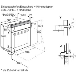 Electrolux EH6L40XCN, Cuisinière encastrable