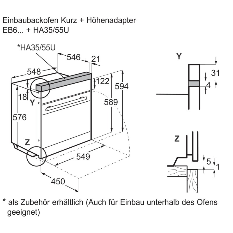 Electrolux EB6GL4XSP, Four encastrable