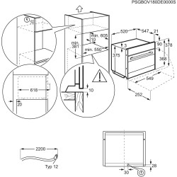 Electrolux EB3GL9SP, Compact 38 encastré micro-ondes solo