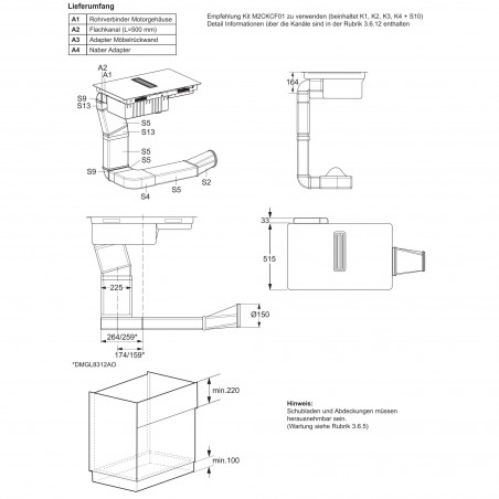 Electrolux DMSL8340AO, ComboFlex Évacuation d'air