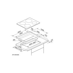 Electrolux AR600/588 Cadre adaptateur pour GK58DKG4O