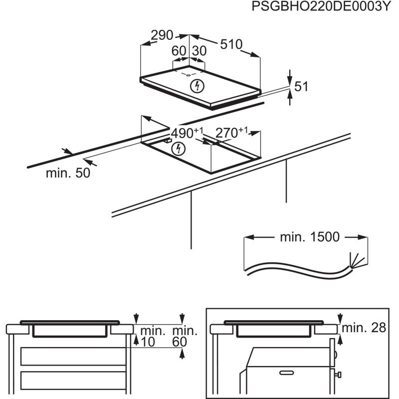 AEG KFA29SIO, Plan de cuisson à induction