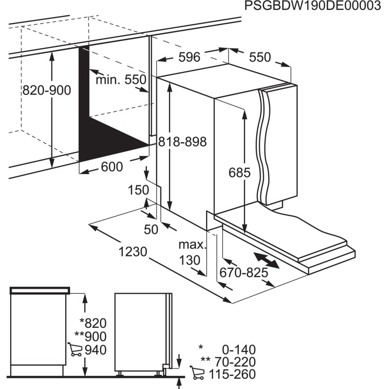 AEG GS60AV, Lave-vaisselle