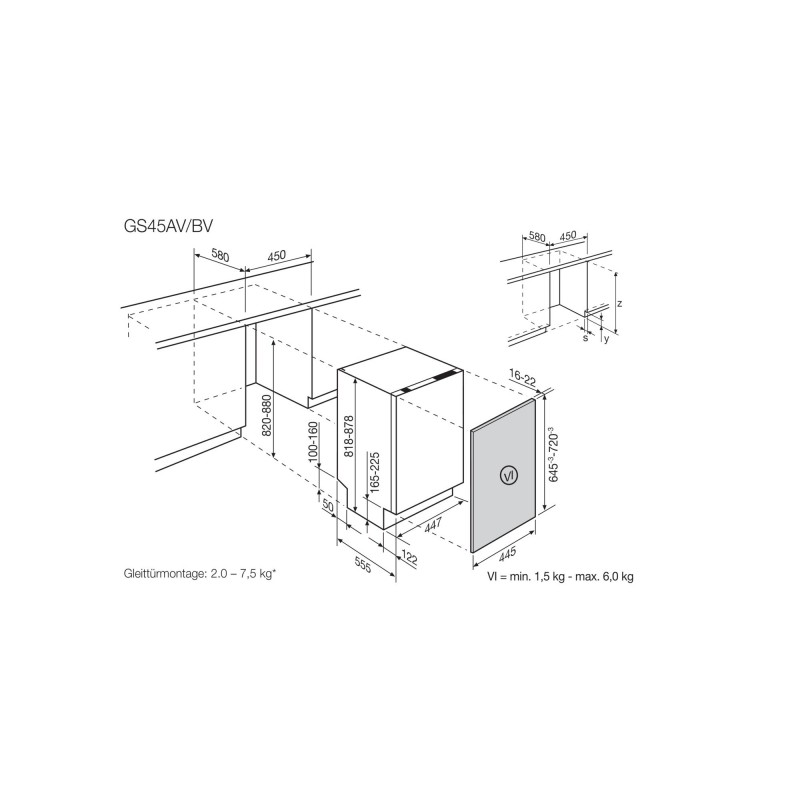 AEG GS45BV, Lave-vaisselle