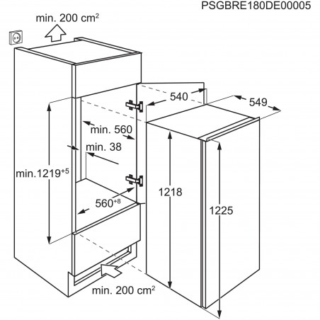 AEG AIK2104R, Réfrigérateur