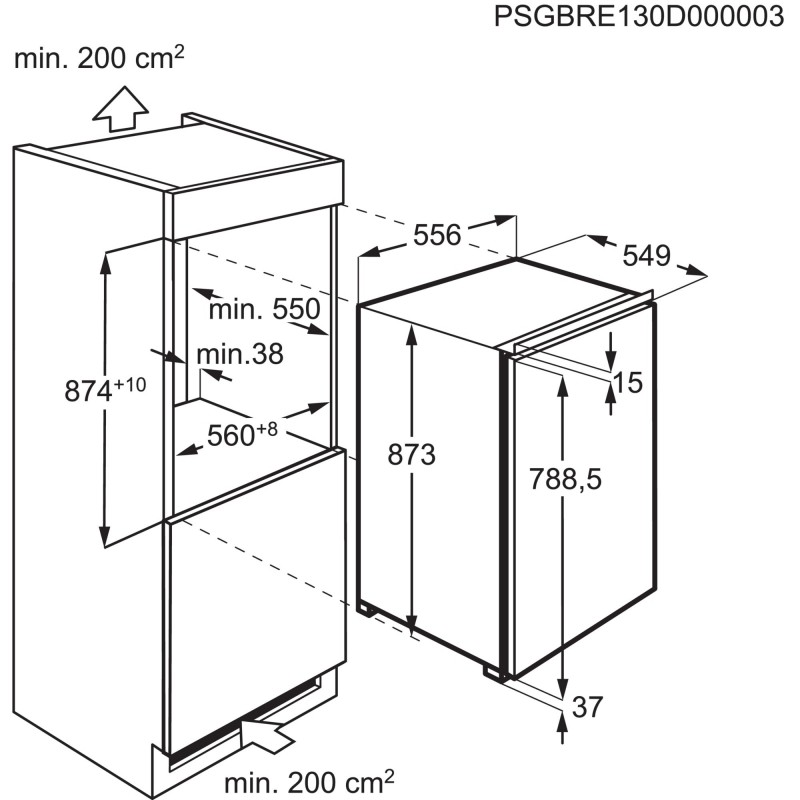 AEG AIK1344R, Réfrigérateur