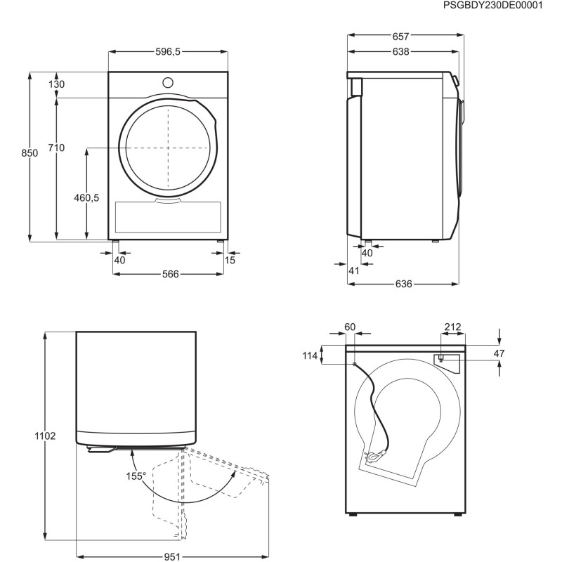 Electrolux TWGL3E501, Sèche-linge