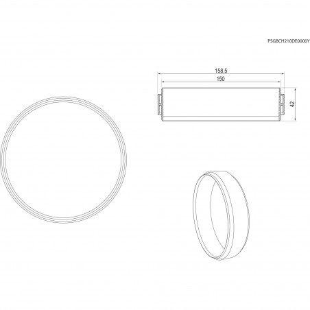 Electrolux M2CKCF08 Connecteur femelle de forme ronde (D150) (adapté à DMSL8350UO, DMSL8340AO