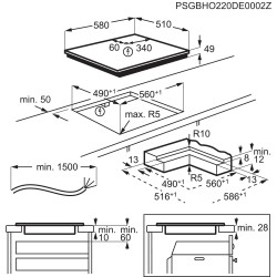 Electrolux GK58FTIPO, Plan de cuisson à induction