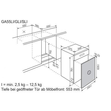 Electrolux GA55SLICN, Lave-vaisselle