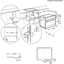 Electrolux EB3GL9KCN, Micro-ondes combiné Compact 38 encastré