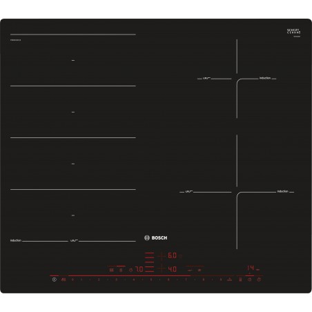 Bosch PXE601DC1E, Série 8, Table de cuisson à induction, 60 cm, design affleuré