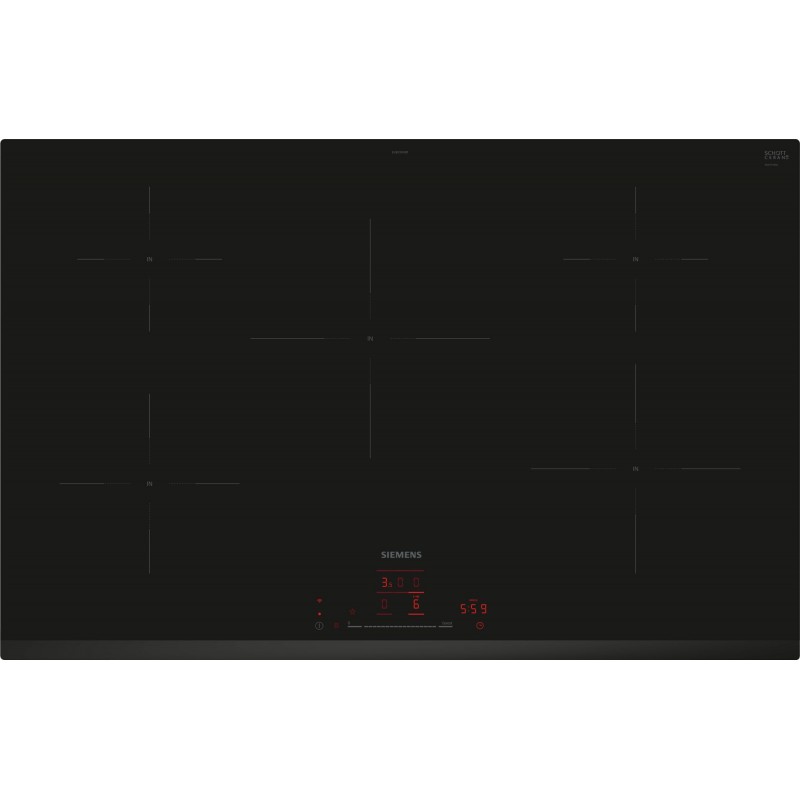 Siemens EH831HVB1E, iQ100, Table de cuisson à induction, 80 cm, noir