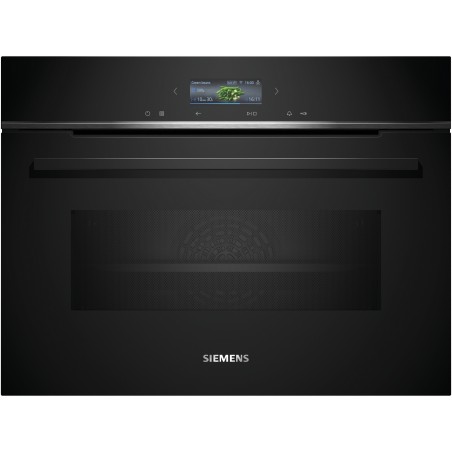 Siemens CM724G1B1, iQ700, Four compact encastrable avec fonction micro-ondes, 60 x 45 cm, Noir