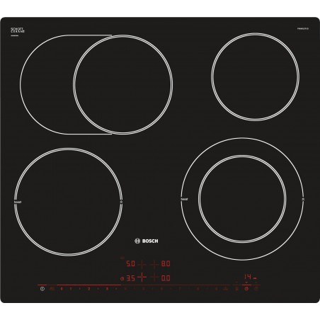 Bosch PKN601DP1D, Série 6, Table de cuisson électrique, 60 cm, design affleuré