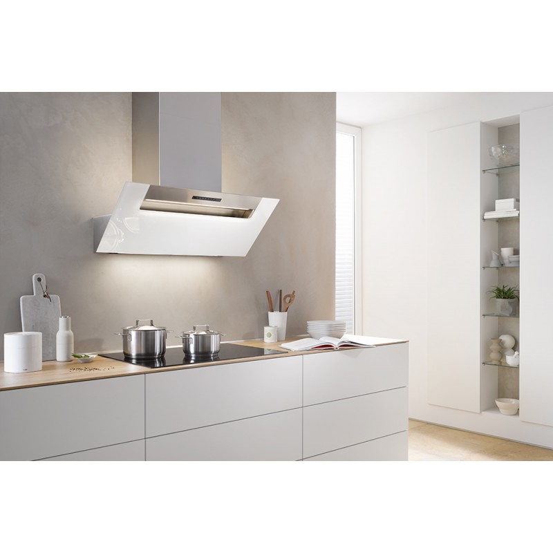 Berbel BKH 120 EG-2 blanc circuit fermé a. charbon actif, Hotte oblique Ergoline (4011571-210)