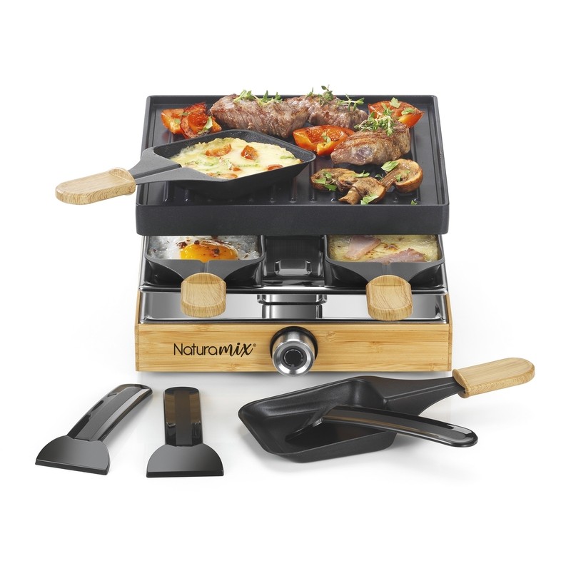 Naturamix RAC.WOOD-4, Set à raclette